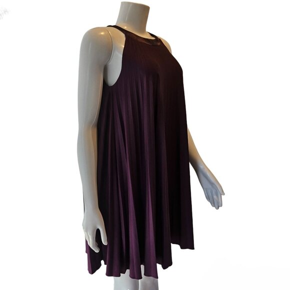 Purple Bedo Accordion Style Halter Dress -Size S - Picture 10 of 11